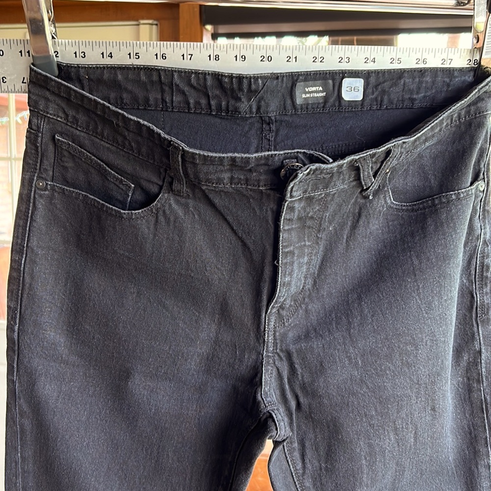 Black slim straight  vorta 36 x 32 fun to wear good working pants
